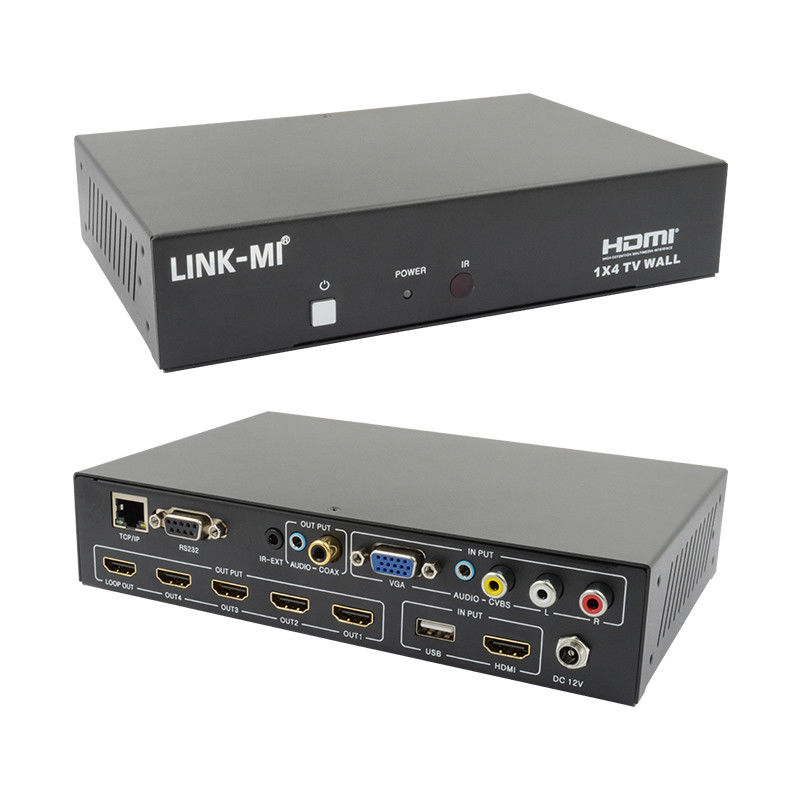 LM-TV04L HDMI 1x4 TV WALL Unterstützung von CVBS/VGA/HDMI/USB Play-Eingabequellen