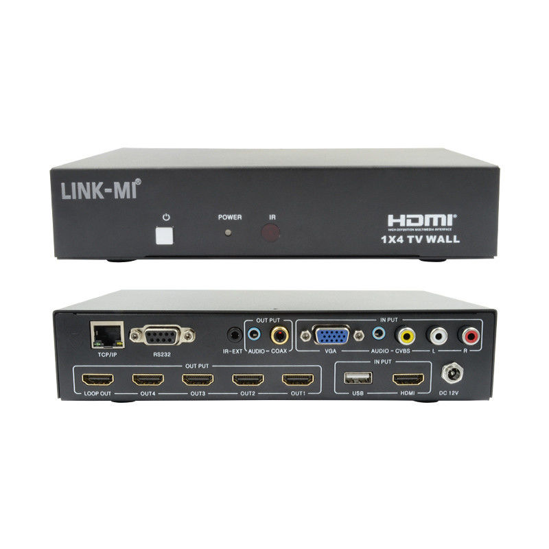 LM-TV04L HDMI 1x4 TV WALL Unterstützung von CVBS/VGA/HDMI/USB Play-Eingabequellen