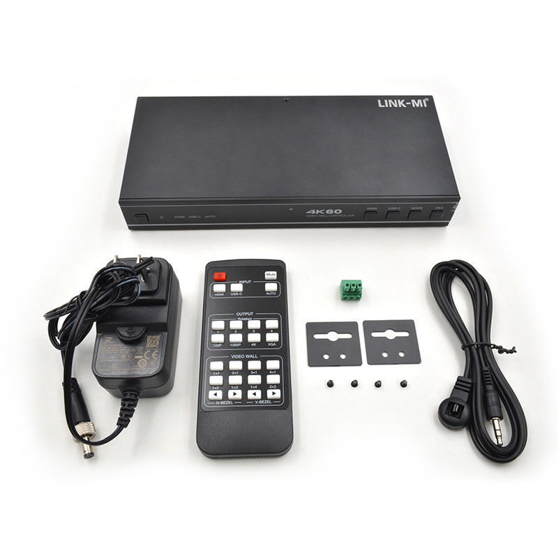 Benutzerfreundlicher 1X4 HDMI-Videowandcontroller mit USB-C-Audio-Eingabe und RS232-Unterstützung