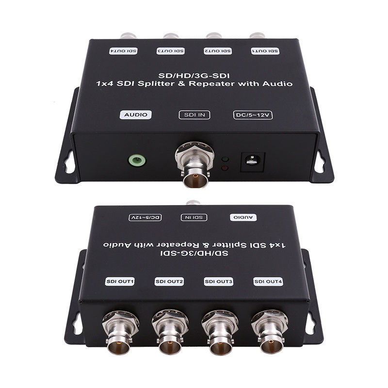 HD/SD-SDI 1 bis 4 Verteilerverstärker-Repeater mit Audio 75 Ohm Ausgangsimpedanz
