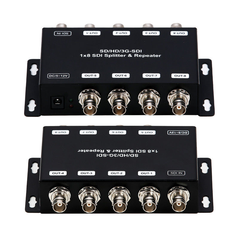 LM-SDI-108B 1 bis 8 SD/HD/3G-SDI Verteilerverstärker Repeater mit 75 Ohm Impedanz