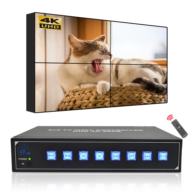 4K 2X2 Videowandcontroller für den Kontrollraum 1X4 Videowandbildschirm 3,5 mm Audio-Ausgang