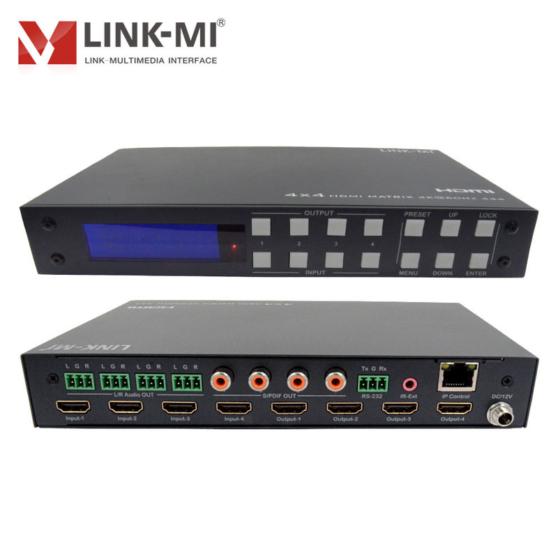 4K 4x4 HDMI Matrix HDMI 2.0b Matrix mit HDCP 2.2 und DCI-P3/Rec.2020 Farbraumunterstützung