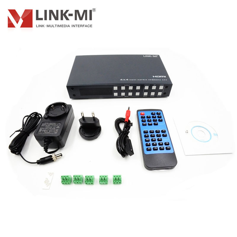 4x4 HDMI2.0b Matrix 3D Video 7.1 DTS Dolby Digital Metal Chassis HDMI Schalter HDCP2.2